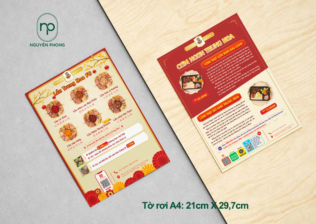 Mẫu in tờ rơi A4 tại Xưởng in Nguyên Phong 